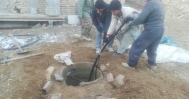 انسداد 5 حلقه چاه غیرمجاز در روستای چناران شهرستان دماوند