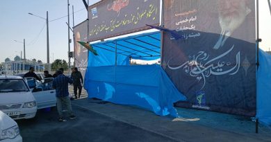 گزارش تصویری/ برپایی ایستگاه صلواتی در حرم مطهر امام خمینی (ره)