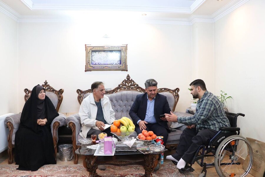 شهرری| دیدار مدیر بهزیستی با ورزشکارمعلول موفق